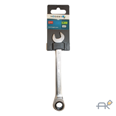 Ключ комбинированный трещоточный 16 мм. 72T. сталь CrV HOEGERT HT1R016